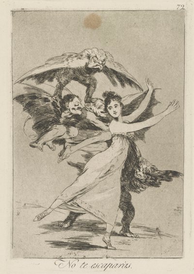 You Will Not Escape, from the series Los Caprichos by Francisco de Goya