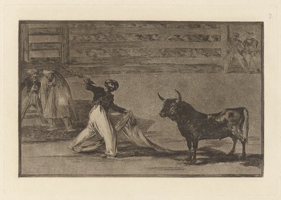 Origin of the Harpoons or Banderillas, Plate 7 from La Tauromaquia by Francisco de Goya