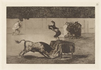 Another Madness of His in the Same Ring, Plate 19 from La Tauromaquia by Francisco de Goya