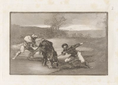 Another Way of Hunting on Foot, Plate 2 from La Tauromaquia by Francisco de Goya