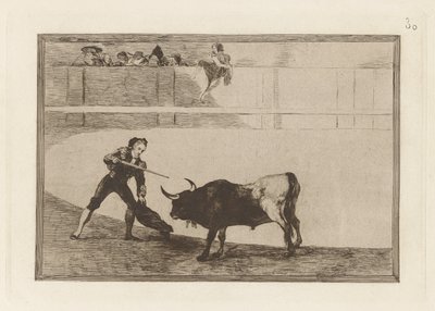 Pedro Romero Killing the Halted Bull, Plate 30 from La tauromaquia by Francisco de Goya