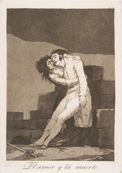 Plate 10 from Los Caprichos: Love and Death (El amor y la muerte), 1799 by Francisco de Goya