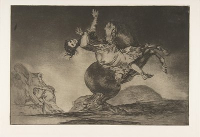 Plate 10 from the Disparates: The horse abductor, ca. 1816-23 published 1864 by Francisco de Goya