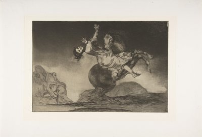 Plate 10 from the Disparates: The Horse Abductor by Francisco de Goya