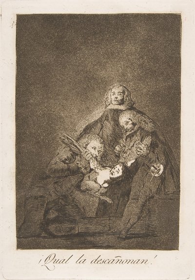 Plate 21 from Los Caprichos: How They Pluck Her!, 1799 by Francisco de Goya