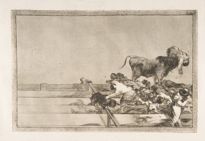 Dreadful Events in the Front Rows of the Ring at Madrid (Tauromaquia, plate 21) by Francisco de Goya