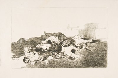 Plate 22 from The Disasters of War: Even worse by Francisco de Goya