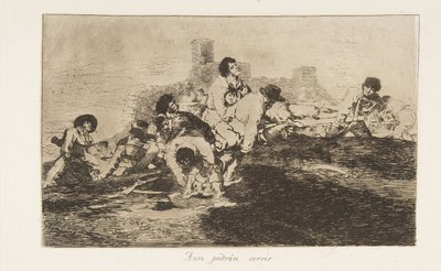 Plate 24 from The Disasters of War: They Do Not Want To by Francisco de Goya