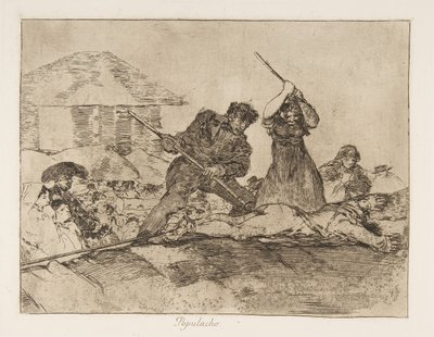 Plate 28 from The Disasters of War: Rabble by Francisco de Goya
