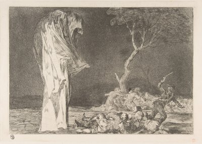 Plate 2 from the Disparates: Folly of Fear by Francisco de Goya