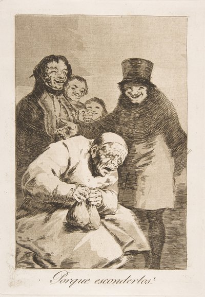 Plate 30 from Los Caprichos: Why hide them, 1799 by Francisco de Goya