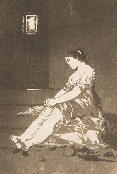 Plate 32 from Los Caprichos: Because she was susceptible, 1799 by Francisco de Goya