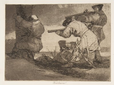 Plate 38 from The Disasters of War: Barba by Francisco de Goya