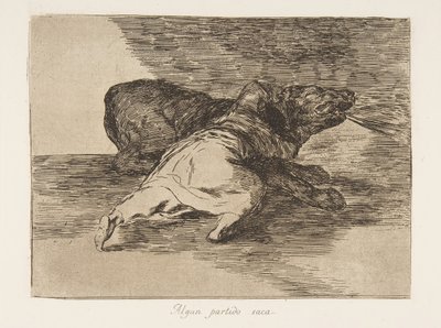Plate 40 from The Disasters of War: He ge... by Francisco de Goya