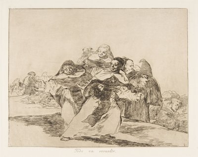 Plate 42 from The Disasters of War: Everything is Falling by Francisco de Goya