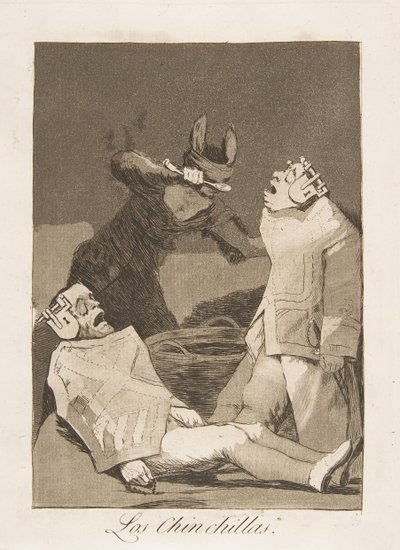 Plate 50 from Los Caprichos: The Chinchillas by Francisco de Goya