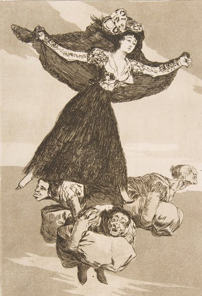 They Have Flown, Plate 61 from Los Caprichos by Francisco de Goya