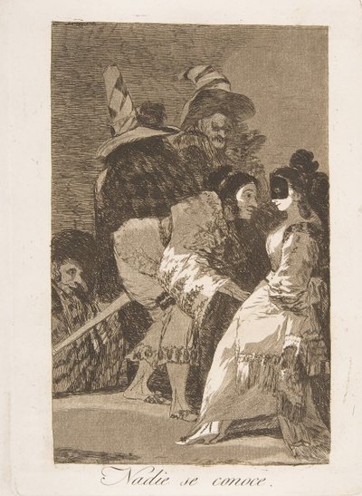Plate 6 from Los Caprichos: Nobody Knows Himself, 1799 by Francisco de Goya
