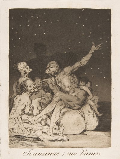 When Day Breaks We Will Be Off (Plate 71 from Los Caprichos) by Francisco de Goya
