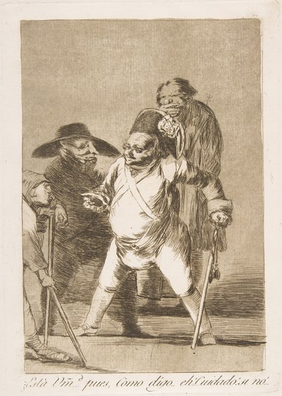 Plate 76 from Los Caprichos: You understand... well, as I say... eh! Look out! otherwise... by Francisco de Goya