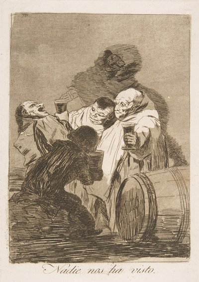 Plate 79 from Los Caprichos: No One Has Seen Us by Francisco de Goya