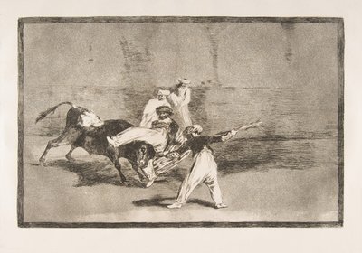 A Moor Caught by the Bull in the Ring by Francisco de Goya