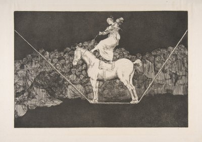 Plate B from the Disparates: Punctual Folly by Francisco de Goya