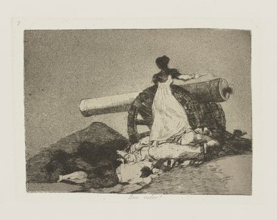 What Courage!, Plate 7 from the series The Disasters of War by Francisco de Goya