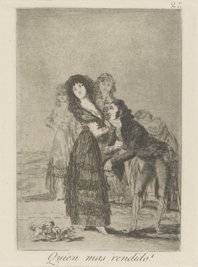 Which of Them Is the More Overcome? (pl. 27 from the series Los caprichos) by Francisco de Goya