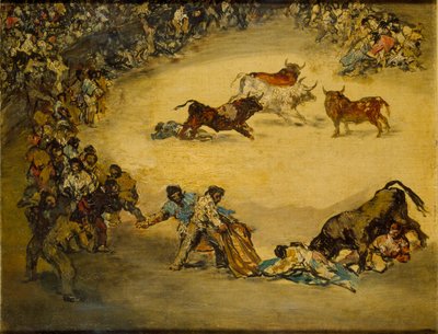 Scene at a Bullfight: Diversion of Spain, c1766-1828 by Francisco de Goya