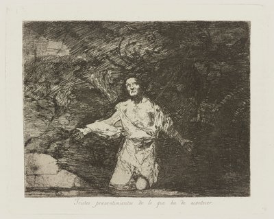 Sad Forebodings of What Is Going To Happen, Plate 1 from the Series The Disasters of War by Francisco de Goya