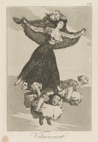 They Have Flown, plate 61 from the series Los caprichos by Francisco de Goya