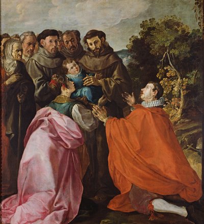 Healing of St. Bonaventure by St. Francis of Assisi, c.1628 by Francisco Herrera