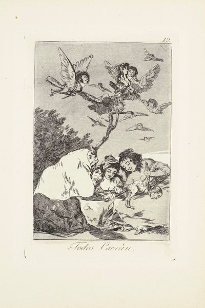 All Will Fall (Todos Caeràn) Plate 19 from: Los Caprichos by Francisco Jose de Goya y Lucientes