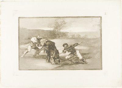 Another Way of Hunting on Foot, plate two from The Art of Bullfighting by Francisco Jose de Goya y Lucientes