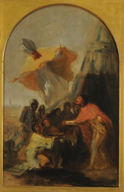 Apparition of Saint Isidore to Saint King Fernando in front by Francisco Jose de Goya y Lucientes
