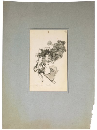 They go down quarrelling by Francisco de Goya