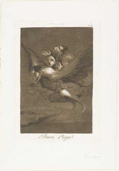 Bon voyage (plate 64 from Los Caprichos) by Francisco Jose de Goya y Lucientes