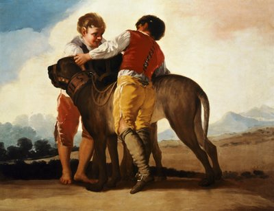 Boys with Mastiff by Francisco Jose de Goya y Lucientes