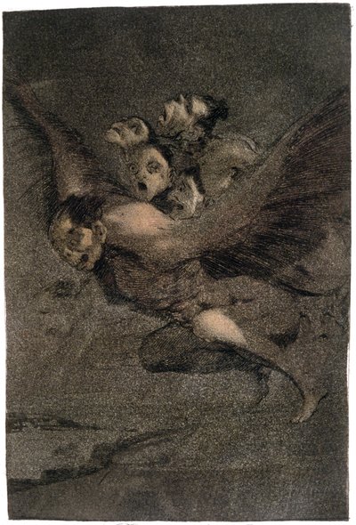 Buen Viage (Safe trip). Wing Monsters by Francisco Jose de Goya y Lucientes