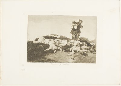 Bury Them and Keep Quiet, Plate 18 from The Disasters of War by Francisco Jose de Goya y Lucientes
