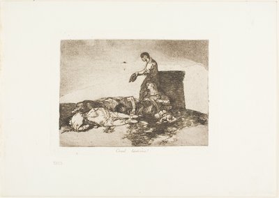Cruel tale of woe!, plate 48 from The Disasters of War by Francisco Jose de Goya y Lucientes