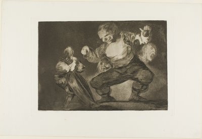 Dancing Giant, from Disparates, published as plate 4 in Los Proverbios by Francisco Jose de Goya y Lucientes