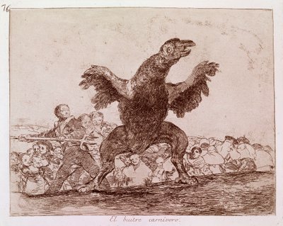 Destres of the war: The carnivorous vulture by Francisco de Goya