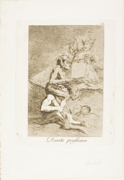 Devout Profession, Plate 70 from Los Caprichos by Francisco Jose de Goya y Lucientes