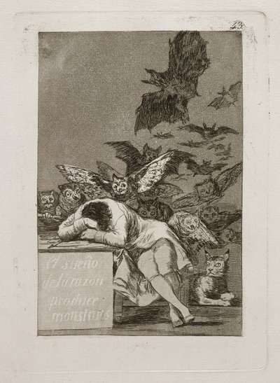 The Dream of Reason Produces Monsters by Francisco Jose de Goya y Lucientes
