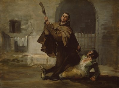 Friar Pedro Clubs El Maragato with the Butt of the Gun by Francisco Jose de Goya y Lucientes