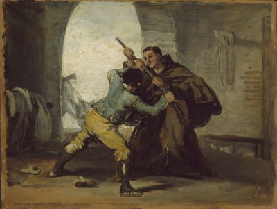 Friar Pedro Wrests the Gun from El Maragato by Francisco de Goya