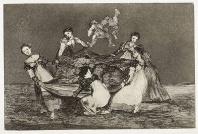 Proverbs. Female riddle. Plate 1 of Proverbs by Francisco Jose de Goya y Lucientes