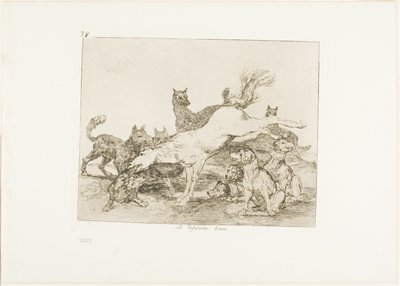 He Defends Himself Well, plate 78 from The Disasters of War by Francisco Jose de Goya y Lucientes